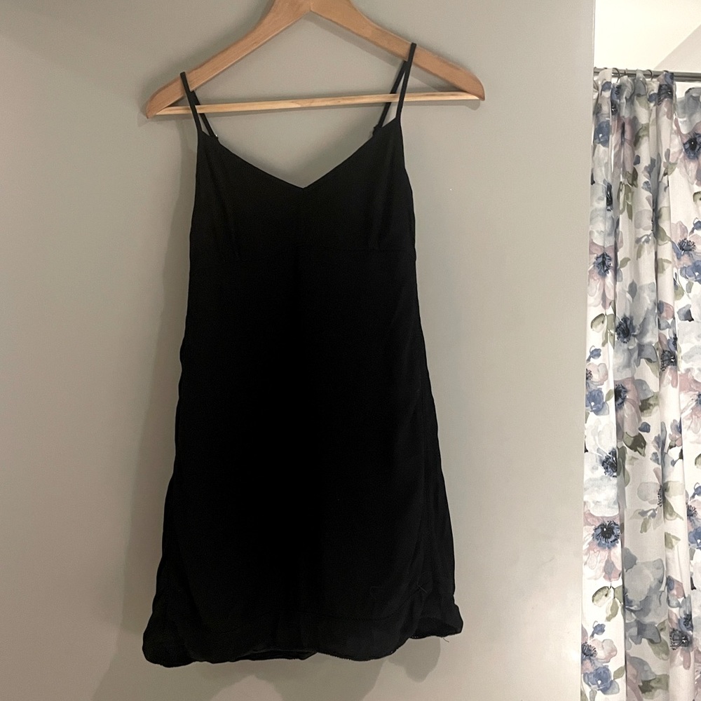 Black Sunday Best String Tie Back Slip Mini Dress | Aritzia | Size 6